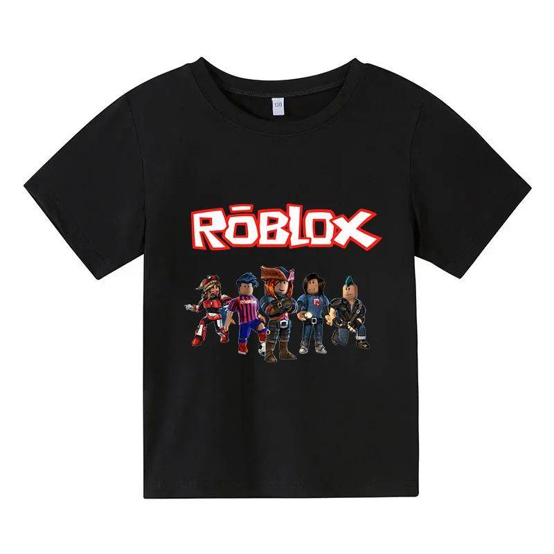 MINISO 2025 Robloxing Kinder-T-Shirt Jungen Spiel Sport Baumwolle T-Shirt Kind Cartoon Kurzarm Top Casual Street Harajuku Kleidung 150 blau von Joom DACH