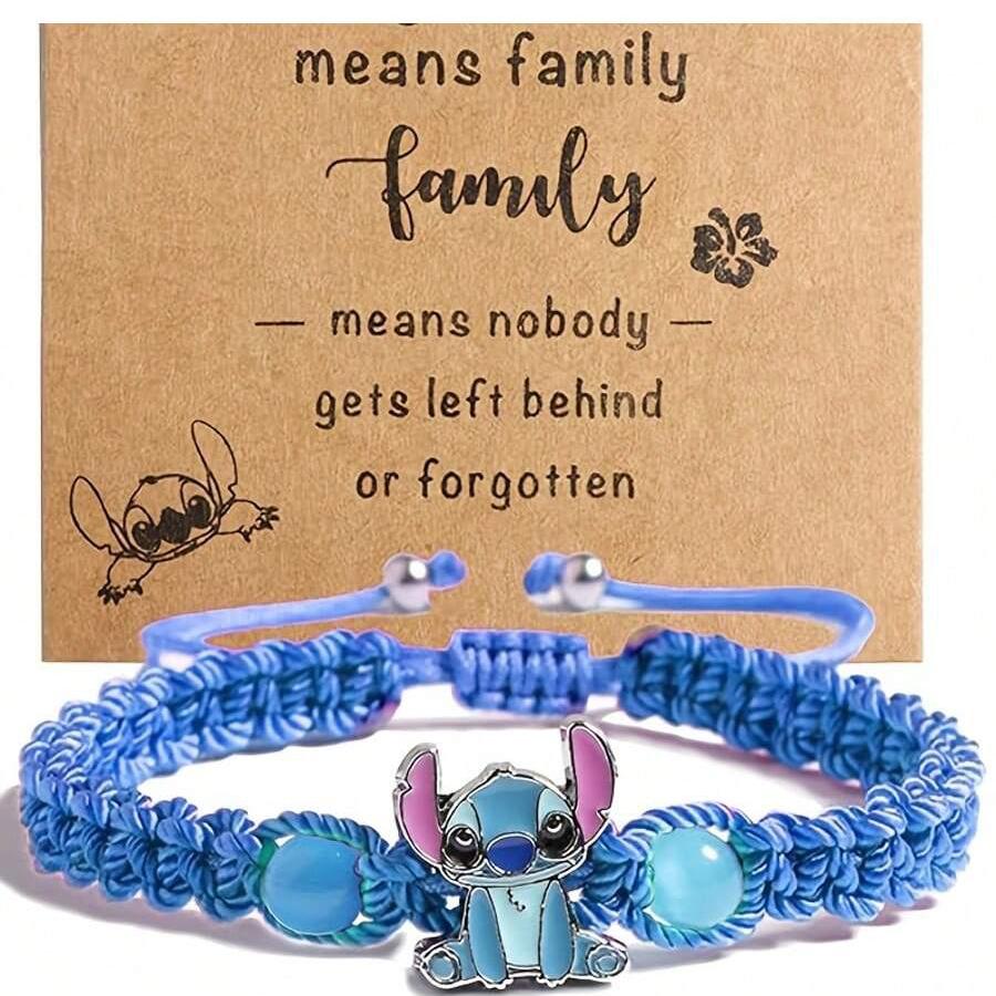 MINISO Anime Stitch Armband Cartoon Lilo & Stitch Kawaii Armband Kinderarmband Mädchen Jungen Verstellbares Armband Geschenke dunkelblaue von Joom DACH