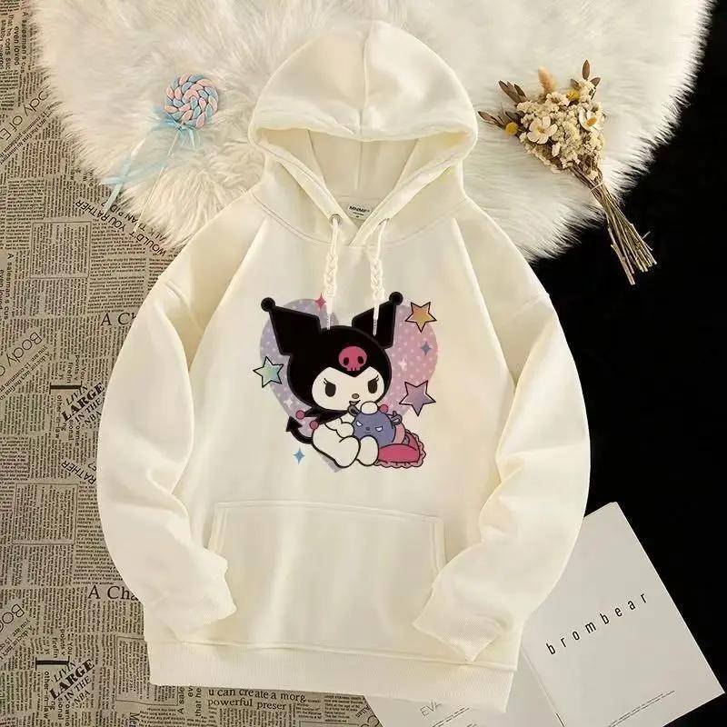 MINISO Kuromi Cartoon Hoodie Kinder Herbst Winter Neue Pullover Mode Lässig Niedlich Kinderkleidung Mädchen Langarm Tops 2025 130 von Joom DACH