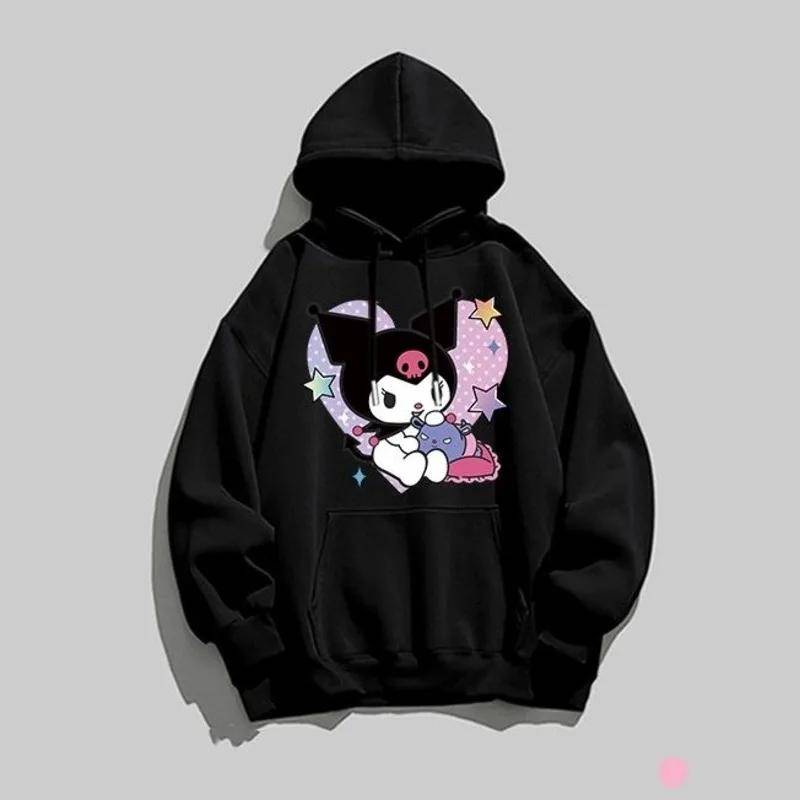 MINISO Kuromi Cartoon Hoodie Kinder Herbst Winter Neue Pullover Mode Lässig Niedlich Kinderkleidung Mädchen Langarm Tops 2025 140 von Joom DACH