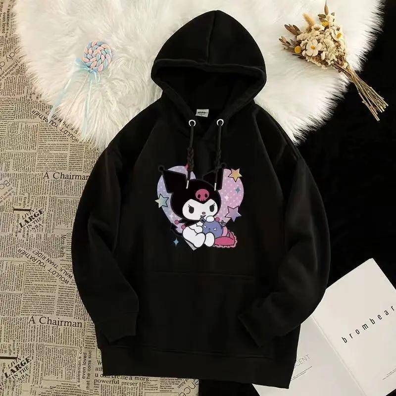 MINISO Kuromi Cartoon Hoodie Kinder Herbst Winter Neue Pullover Mode Lässig Niedlich Kinderkleidung Mädchen Langarm Tops 2025 150 von Joom DACH