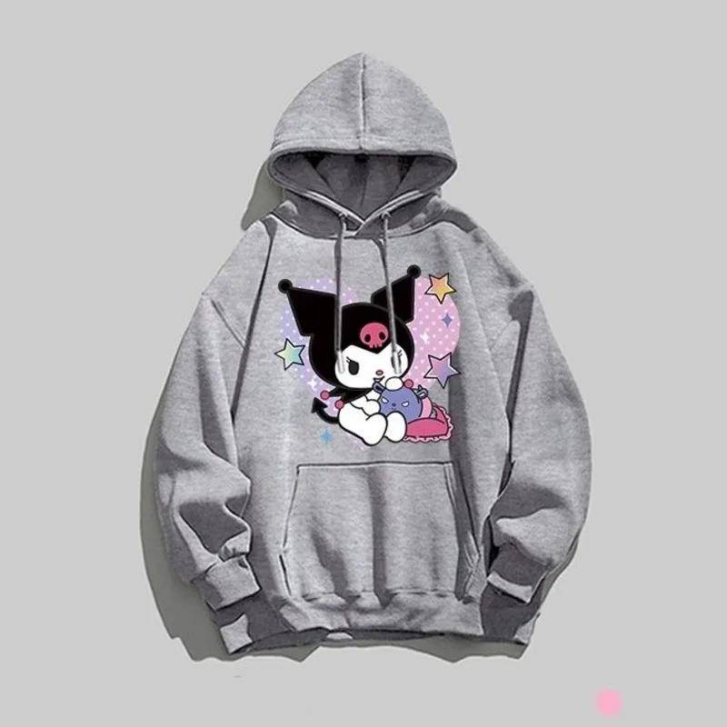 MINISO Kuromi Cartoon Hoodie Kinder Herbst Winter Neue Pullover Mode Lässig Niedlich Kinderkleidung Mädchen Langarm Tops 2025 160 von Joom DACH