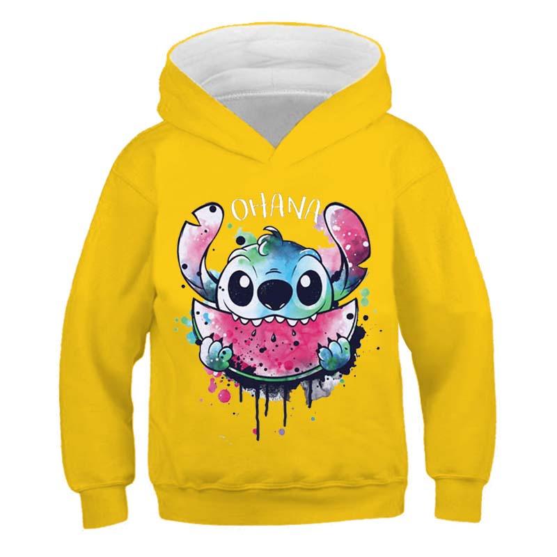 MINISO Neue Stitch Hoodies Mädchen Sweatshirt Herbst Und Winter Langarm Harajuku Pullover Disney Serie Stich Lässige Kapuzenoberteile 100 von Joom DACH
