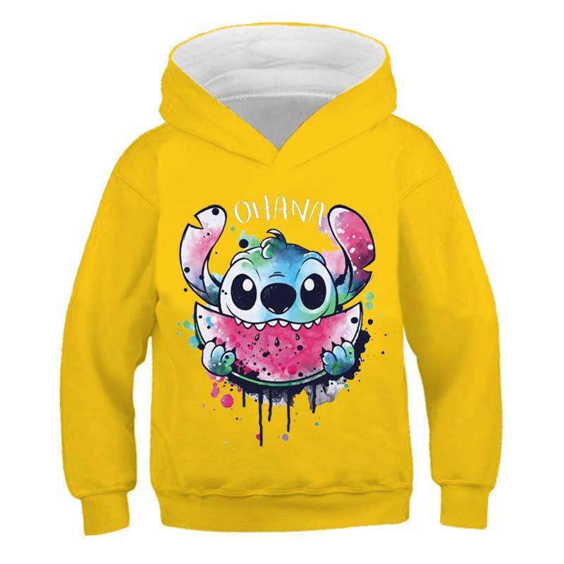 MINISO Neue Stitch Hoodies Mädchen Sweatshirt Herbst Und Winter Langarm Harajuku Pullover Disney Serie Stich Lässige Kapuzenoberteile 100 von Joom DACH