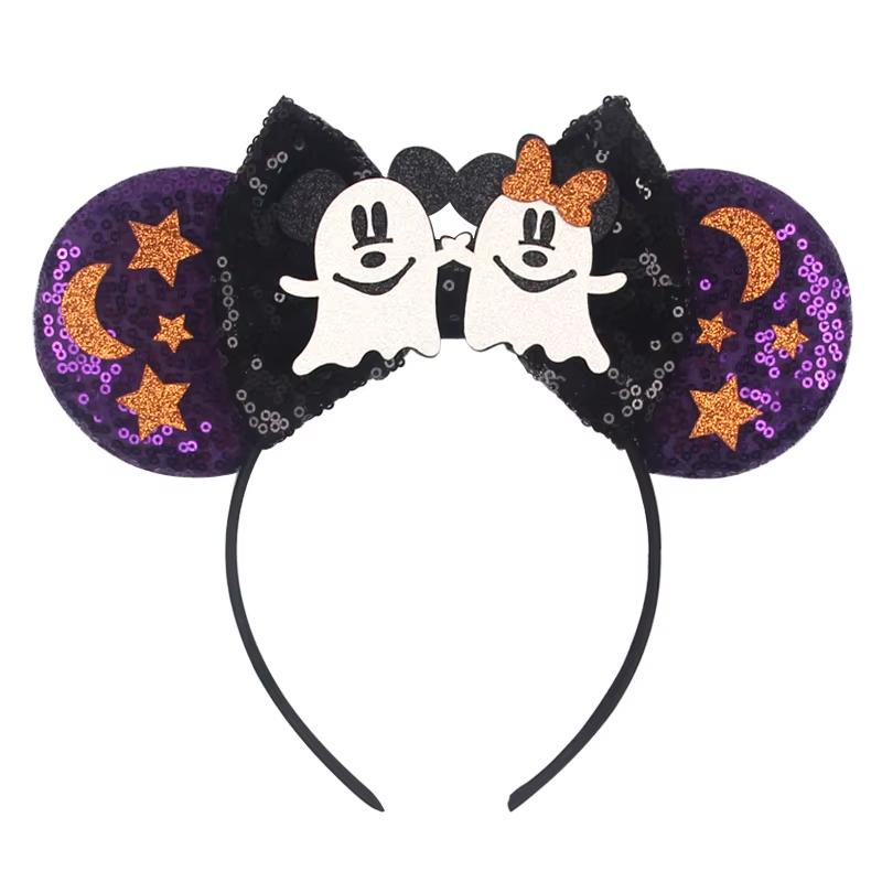 MINISO Neuestes Mickey Mouse Ohren Stirnband Kind Erwachsener Festival Party Pailletten 5  Schleife Stirnband Frauen Baby Mädchen Party Haarschmuck von Joom DACH