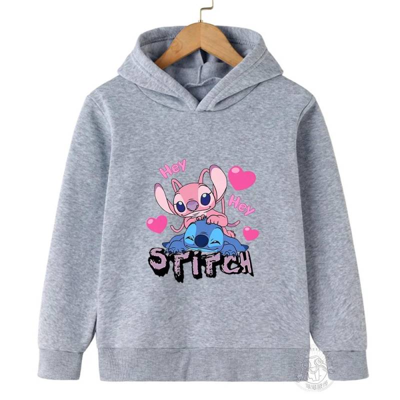 MINISO Stitch Hoodies Street Fashion Pullover für Jungen und Mädchen Kinder Sportpullover Outdoor-Sport-Hoodie Kinderbekleidung 130 von Joom DACH