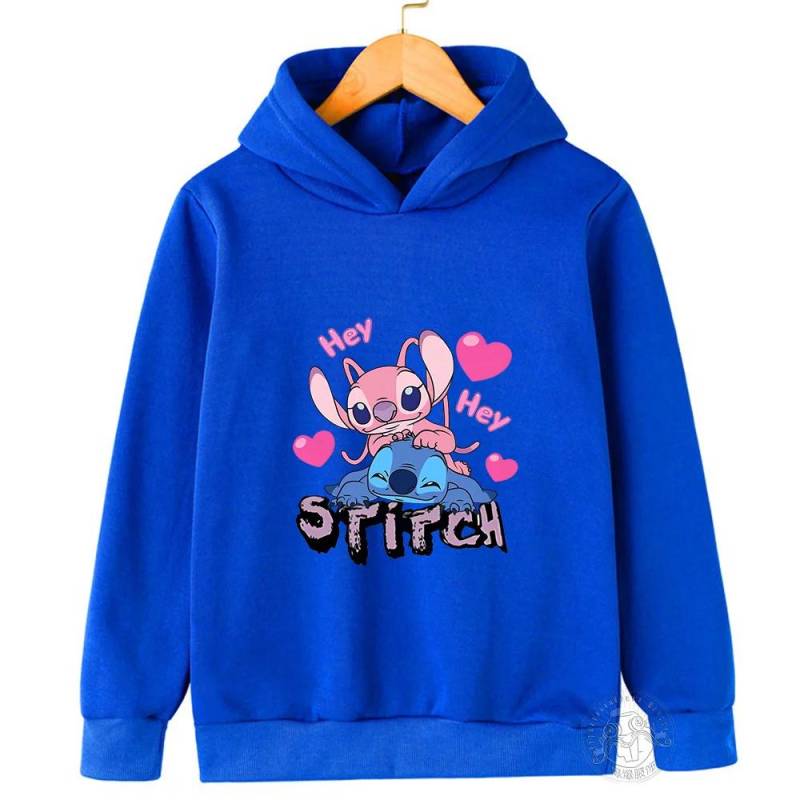 MINISO Stitch Hoodies Street Fashion Pullover für Jungen und Mädchen Kinder Sportpullover Outdoor-Sport-Hoodie Kinderbekleidung 150 von Joom DACH