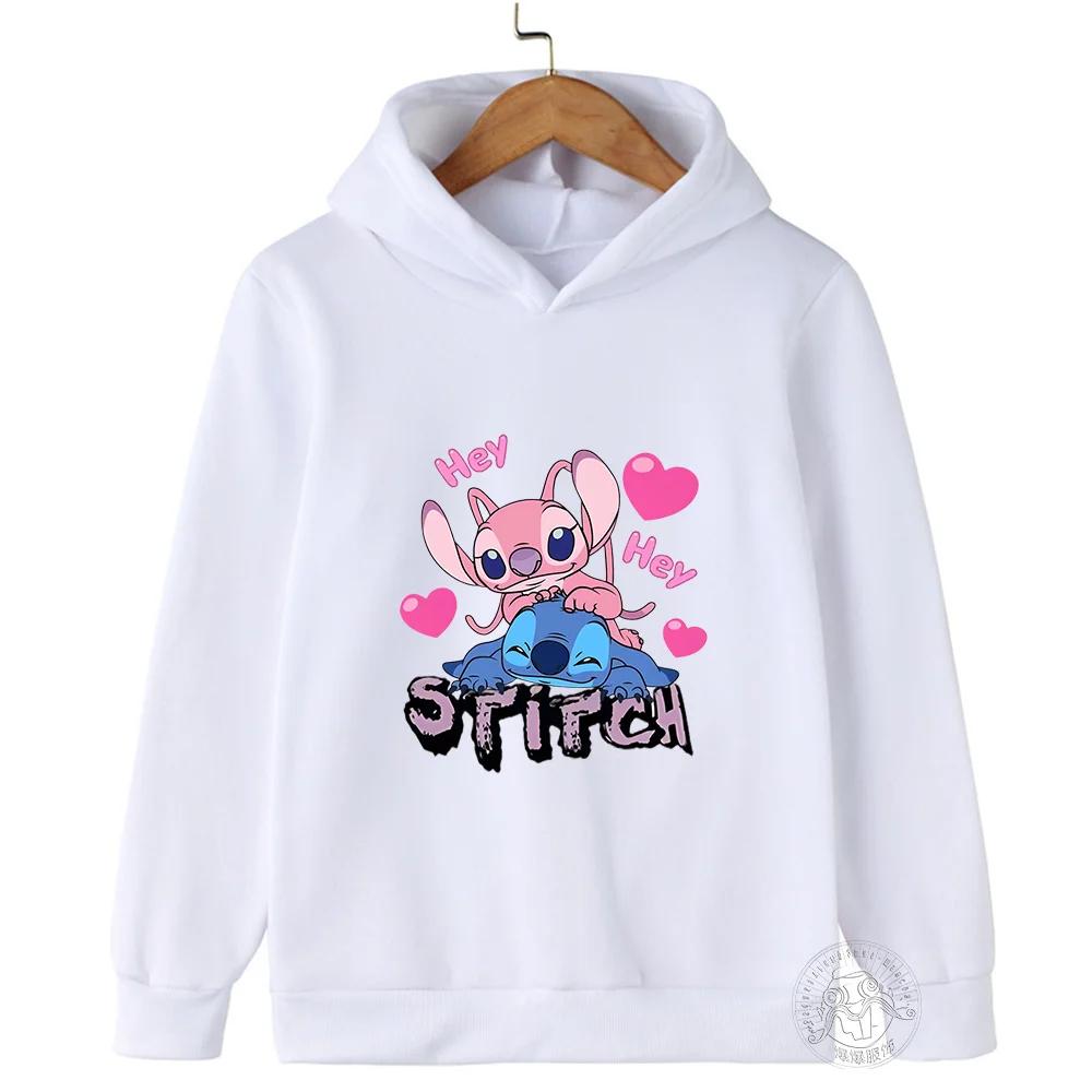 MINISO Stitch Hoodies Street Fashion Pullover für Jungen und Mädchen Kinder Sportpullover Outdoor-Sport-Hoodie Kinderbekleidung 160 von Joom DACH