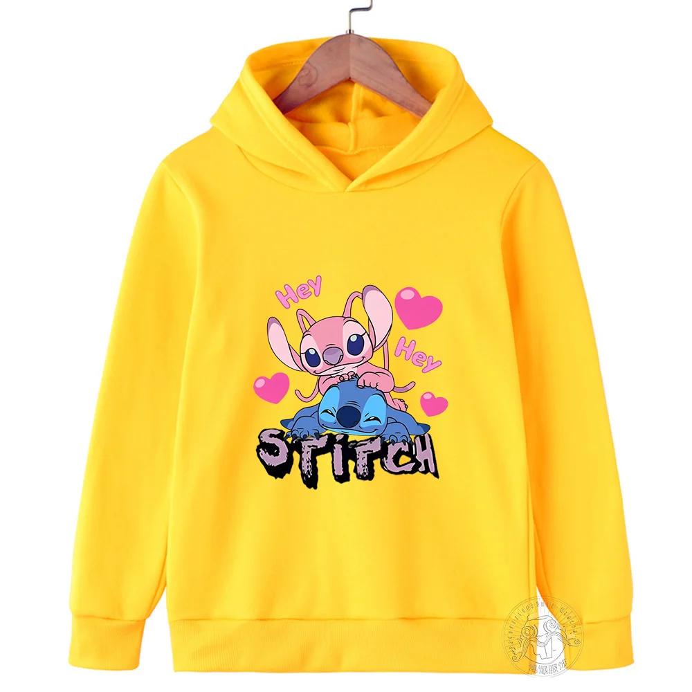 MINISO Stitch Hoodies Street Fashion Pullover für Jungen und Mädchen Kinder Sportpullover Outdoor-Sport-Hoodie Kinderbekleidung 160 von Joom DACH