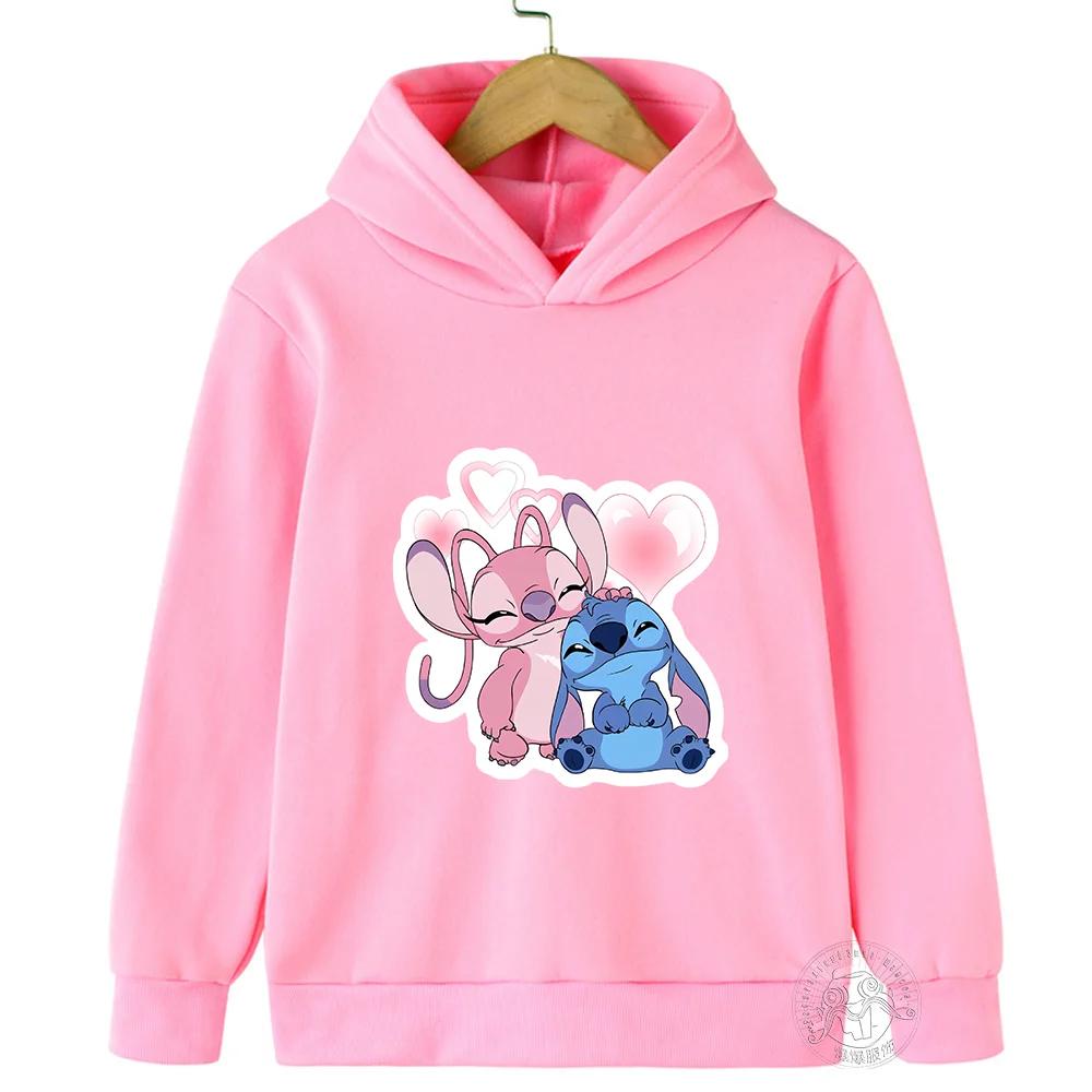 MINISO Stitch Hoodies Street Fashion Pullover für Jungen und Mädchen Kinder Sportpullover Outdoor-Sport-Hoodie Kinderbekleidung 160 von Joom DACH