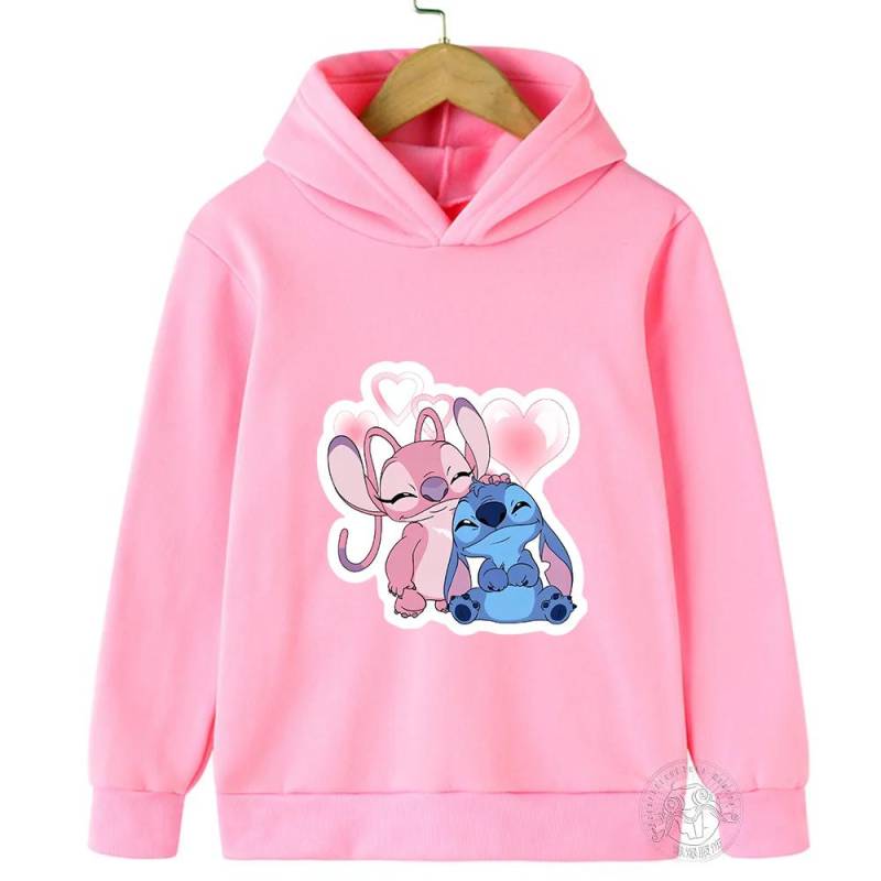 MINISO Stitch Hoodies Street Fashion Pullover für Jungen und Mädchen Kinder Sportpullover Outdoor-Sport-Hoodie Kinderbekleidung 160 von Joom DACH