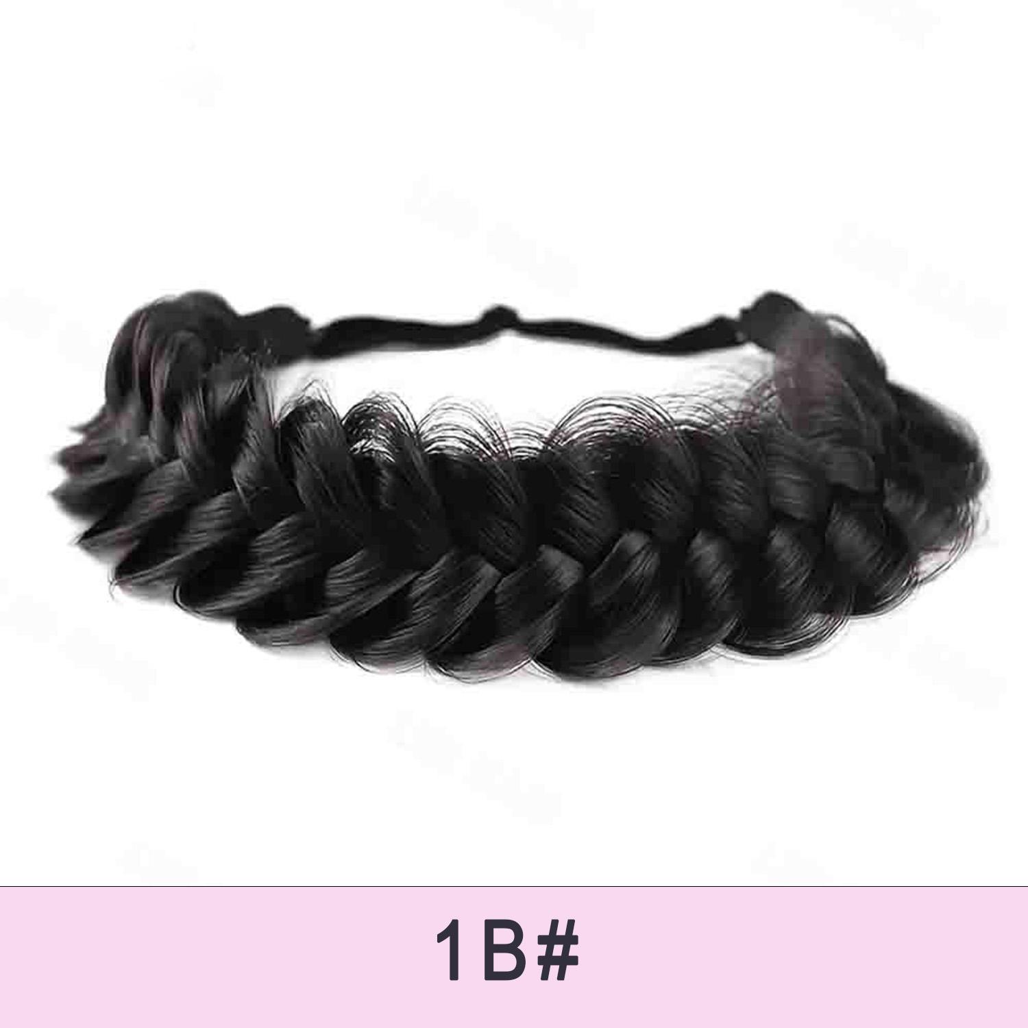 MISS WIG Verstellbares handgefertigtes geflochtenes Stirnband – Hochtemperatur-Kopfbedeckung aus Naturfaser für Damen 22cm von Joom DACH