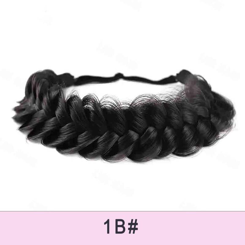 MISS WIG Verstellbares handgefertigtes geflochtenes Stirnband – Hochtemperatur-Kopfbedeckung aus Naturfaser für Damen 22cm von Joom DACH