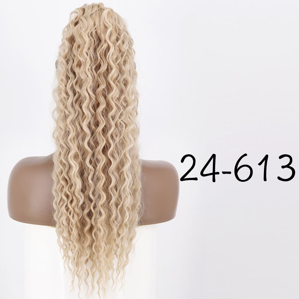MISS WIG synthetischer Kordelzug, lockiges Pferdeschwanz-Haarteil, Clip-in-Haarverlängerung, langer Pferdeschwanz mit Gummiband, natürliches Aussehen 60cm von Joom DACH