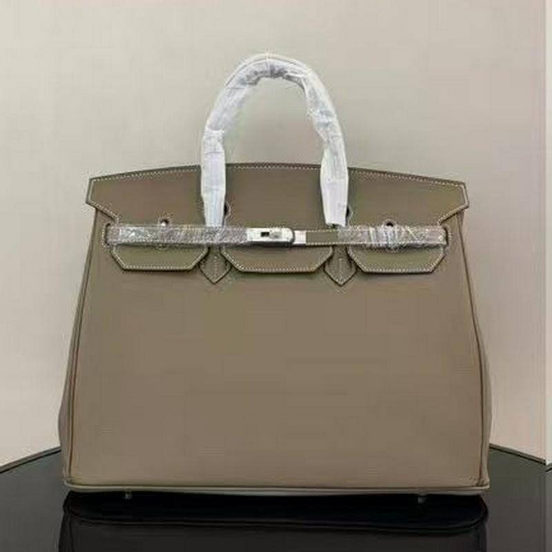 ML2024 Neue Top Layer Rindsleder 40cm Platin Tasche Große Tasche Handtasche Echtes Leder Damen Tasche 40x20x31cm khaki/silber von Joom DACH