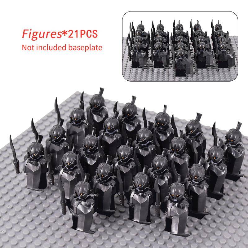 MOC Mittelalterlicher Herr der Ringe Figuren Ork Soldaten Raider Vargr Wolf Elefant Mount Ritter Bausteine Ziegel Spielzeug für Kinder Geschenke von Joom DACH