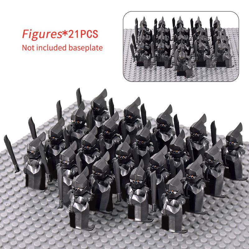 MOC Mittelalterlicher Herr der Ringe Figuren Ork Soldaten Raider Vargr Wolf Elefant Mount Ritter Bausteine Ziegel Spielzeug für Kinder Geschenke von Joom DACH