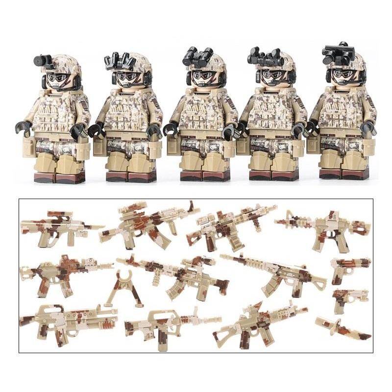 MOC US Special Forces Seals Soldaten SWAT Guns Waffenblöcke Bausatz Ziegelsteine Sets Klassische Waffen Modellbausätze Lernspielzeug für Kinder von Joom DACH