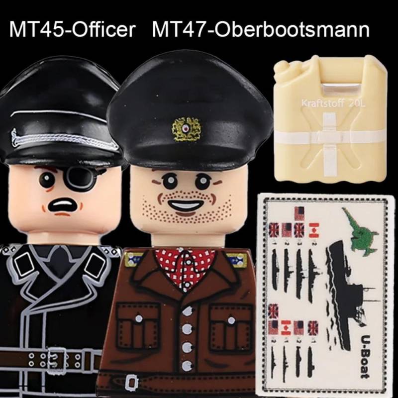 MOC WW2 Deutsche Militärsoldaten Figuren Bausteine Offizier Armee Infanterie Mütze Karte Bedruckte Fliesen Steine Spielzeug Jungen Geschenk rosa von Joom DACH