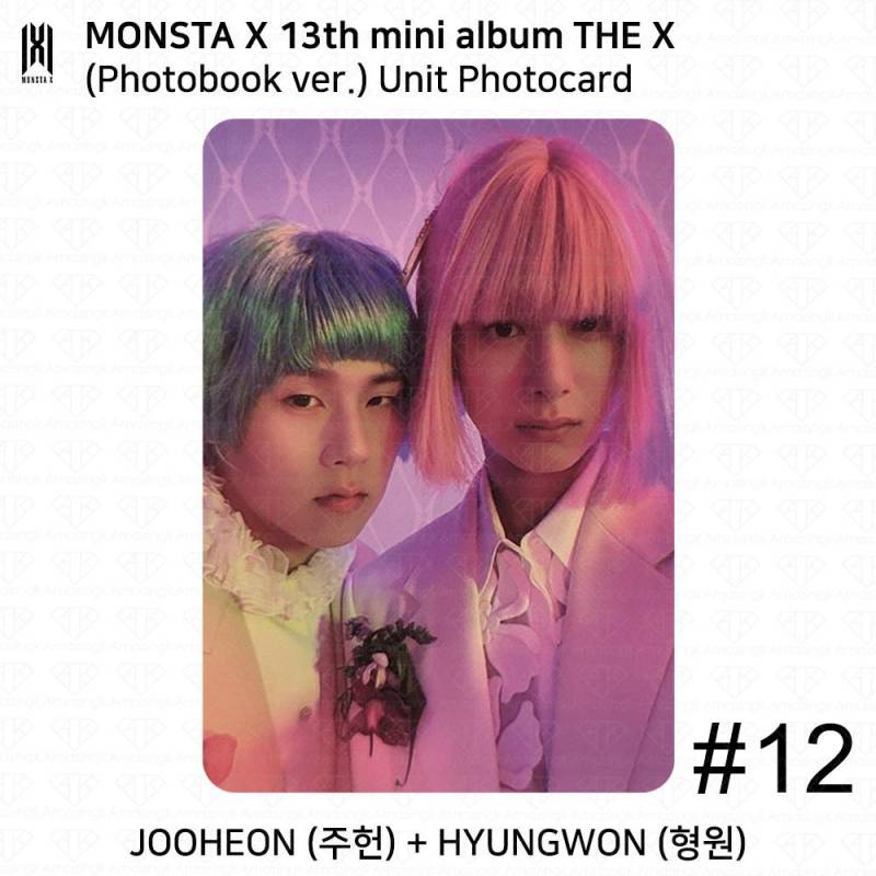 MONSTA X Das 13. Mini-Album THE X Photobook-Version UNIT Lesezeichen Offizielle Fotokarte Unit #12 von Joom DACH