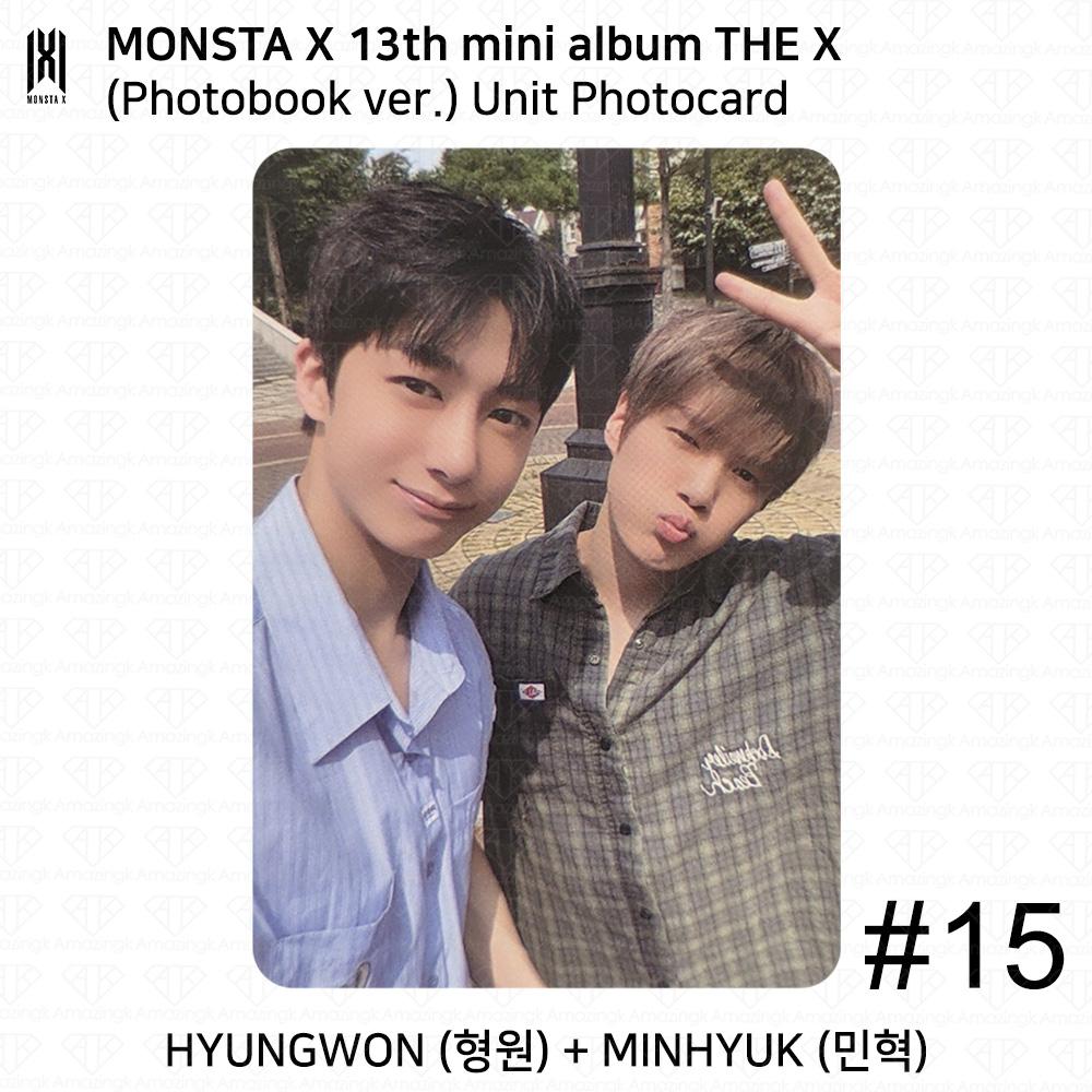MONSTA X Das 13. Mini-Album THE X Photobook-Version UNIT Lesezeichen Offizielle Fotokarte Unit #15 von Joom DACH