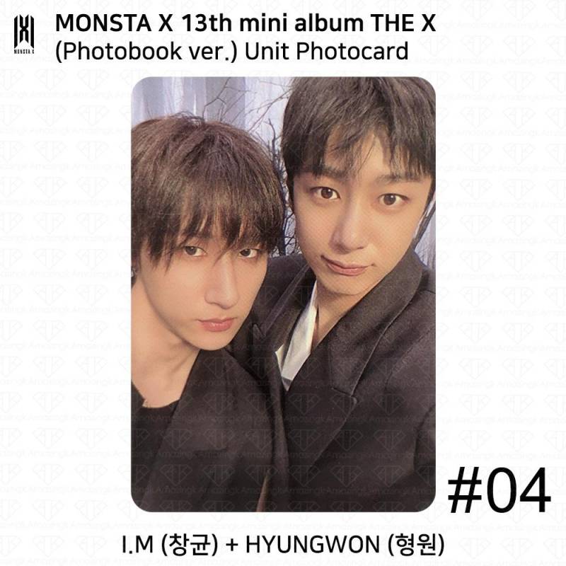 MONSTA X Das 13. Mini-Album THE X Photobook-Version UNIT Lesezeichen Offizielle Fotokarte Unit #4 von Joom DACH