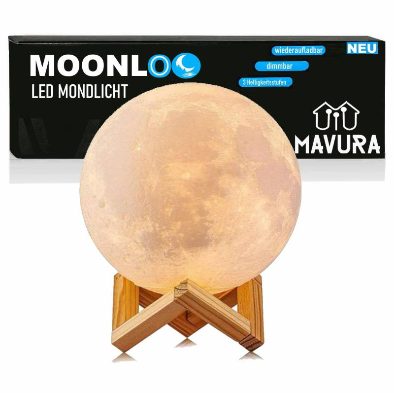 MOONLOO Mondlicht Mondlampe 3D LED Moon Light Nachtlicht Souch Sensor Nachtlampe von Joom DACH