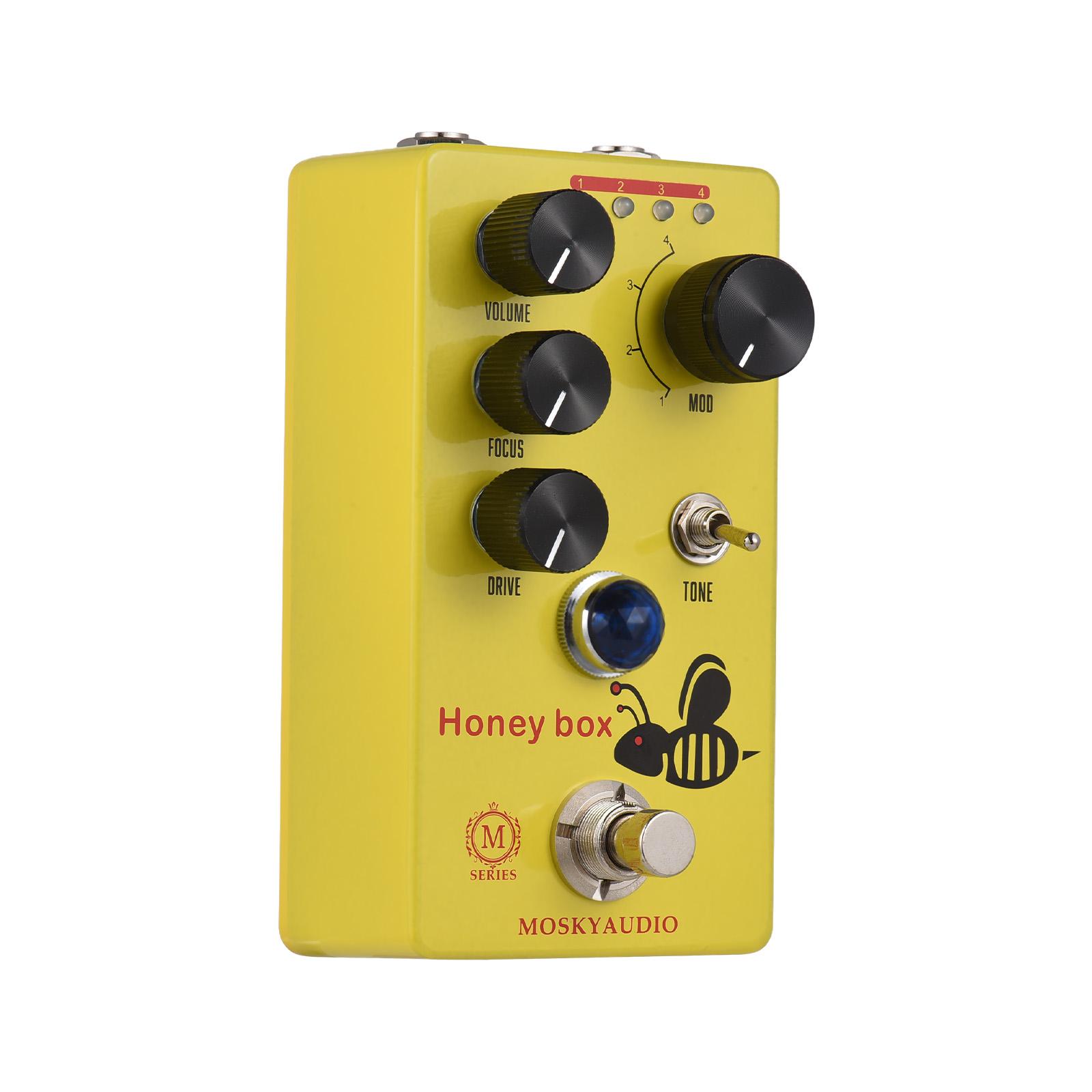 MOSKYAUDIO HONEY BOX DRIVE Gitarren-Overdrive-Effektpedal, Lautstärke-/Drive-/Focus-/4-Modus-Knopf, DC 9 V gelb MOSKYAUDIO HONEY BOX DRIVE Gitarren-Overdrive-Effektpedal, Lautstärke-/Drive-/Focus-/4-Modus-Knopf, DC 9 V gelb von Joom DACH