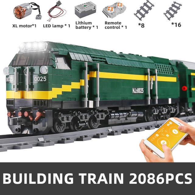 MOULD KING MOC Die QJ Dampflokomotiven Fernbedienung Zug Bausteine Ziegel Kinder Pädagogisches DIY Spielzeug Weihnachtsgeschenke 12001 locomotive von Joom DACH