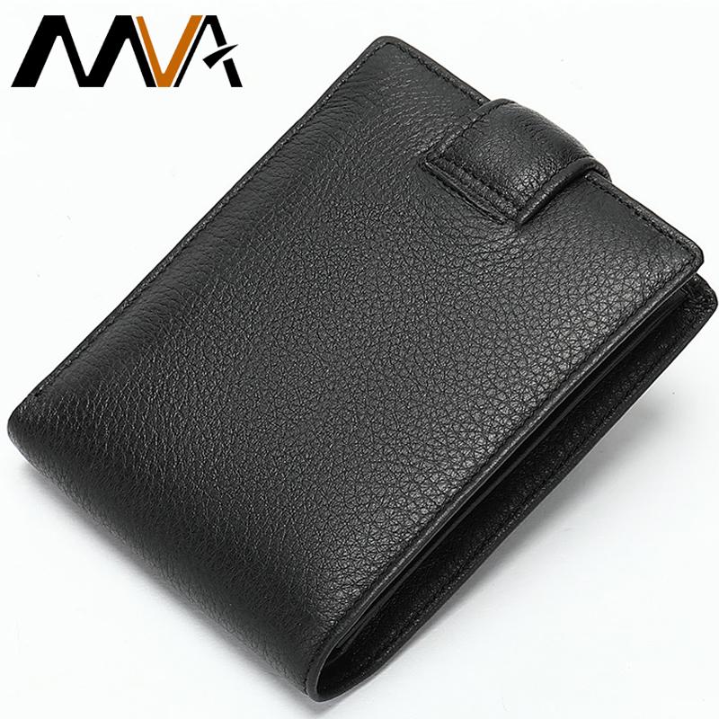 MVA Herren-Geldbörse aus echtem Leder, bifold, kleine Geldbörse, männlicher Ausweishalter, dünne Geldbörse für Männer, Geldbörsen, lässiges Münzfach, Geldtasche schwarz von Joom DACH
