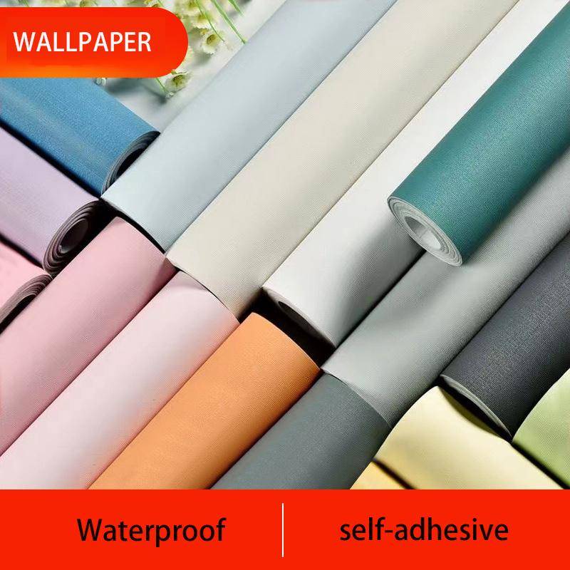 Macaron Einfarbig Selbstklebende Tapetenaufkleber Schlafzimmer Wohnzimmer Kleiderschrank Tür Dekoration Eingeklebt Wasserdicht Refurbished Tapeten 60cm *5 m von Joom DACH