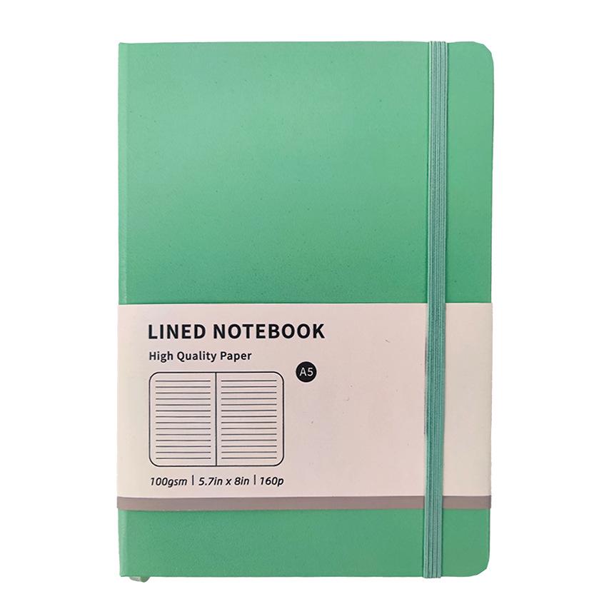 Macaronfarbenes A5 Hardcover Business Notizbuch mit Gummiband - Kreatives Punktmatrix-Design von Joom DACH