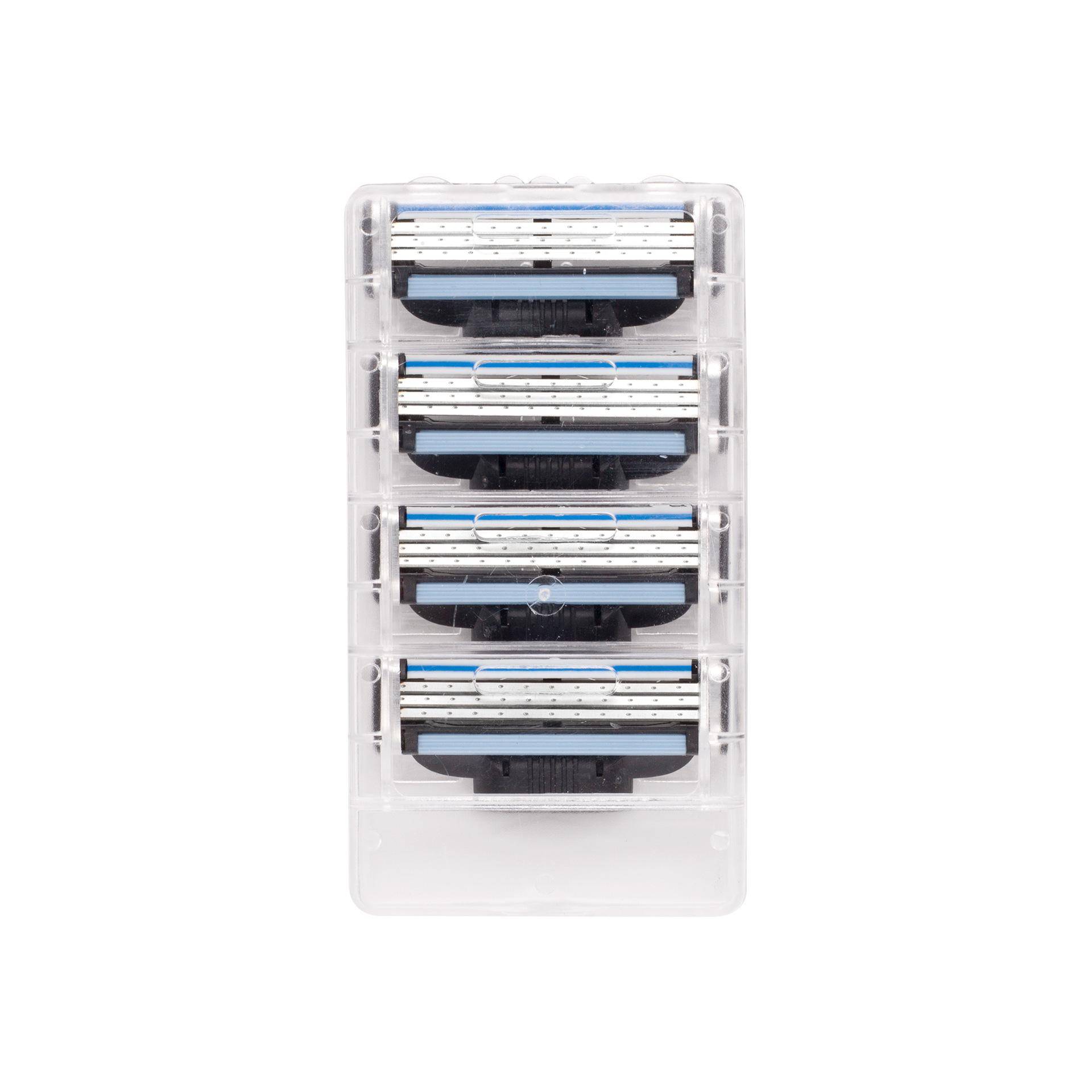 Mache3 3-lagige Rasierklingen für Männer, Gesichtspflege, Rasierer 4pcs blau von Joom DACH