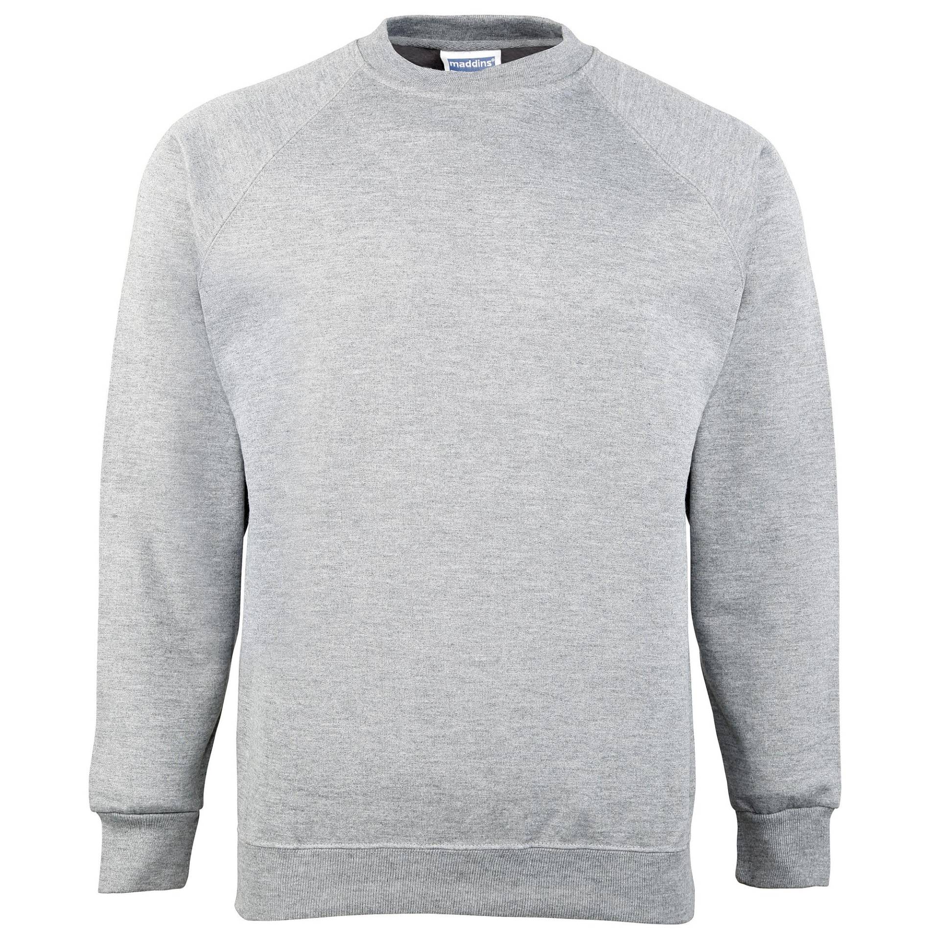 Maddins Kinder Unisex Colorway Rundhals-Sweatshirt / Schulkleidung (2er-Pack) 28 grau von Joom DACH