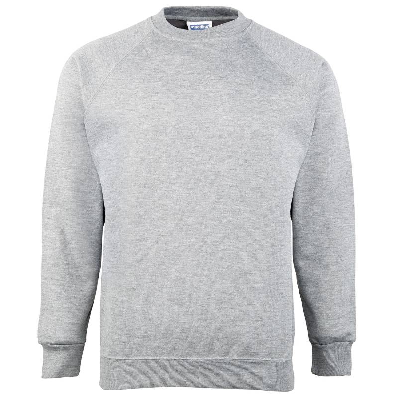 Maddins Kinder Unisex Colorway Rundhals-Sweatshirt / Schulkleidung (2er-Pack) 28 grau von Joom DACH