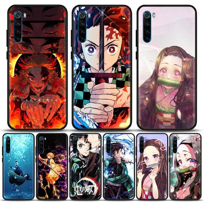 Mädchen Anime Dämon killer Animation Telefon Shell für Redmi Hinweis 10 11 11S 11E 7 8 8T 9 9S 9T Pro Plus 4G 5G Schwarz Soft Case Abdeckung Note 11T(11S) 5G von Joom DACH
