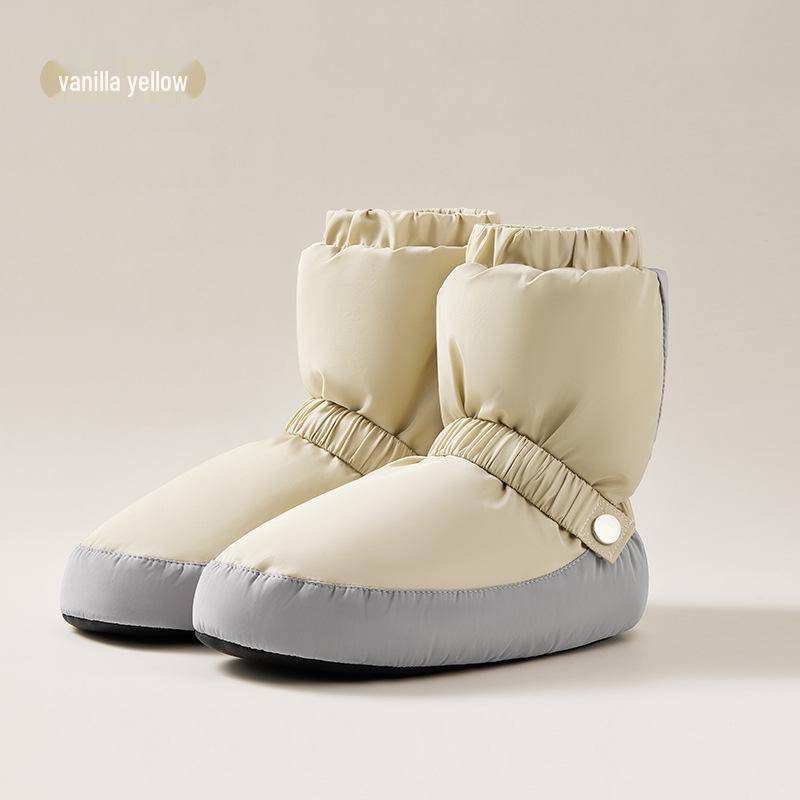 Mädchen Ballett Warm-Up Schuhe mit Plus Samt: Weiche Sohle, Verdickte Baumwolle, Winterwärme S (36-38) von Joom DACH