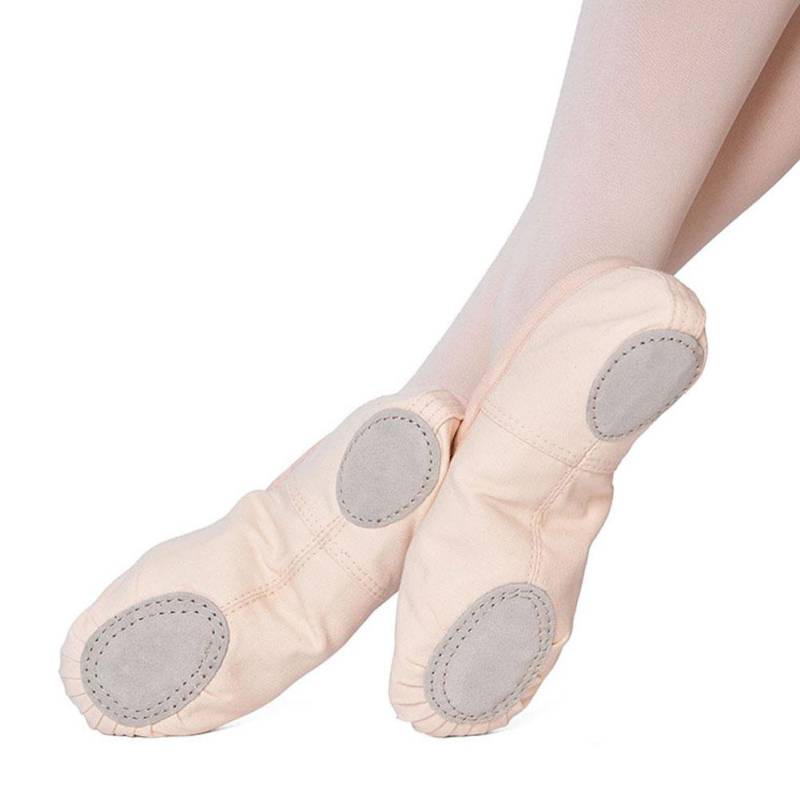 Mädchen Ballettschuhe Leinwand Weiche Sohle Ballett Tanz Hausschuhe Kinder Praxis Ballerina Schuhe Frau Tanzschuhe 25 rosa von Joom DACH
