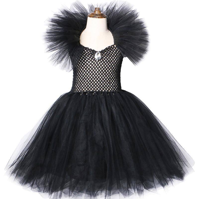 Mädchen Böses Tutu Kleid Dunkles Cosplay Weihnachten Halloween Kostüm Kinder Ausgefallen 8-9Y von Joom DACH