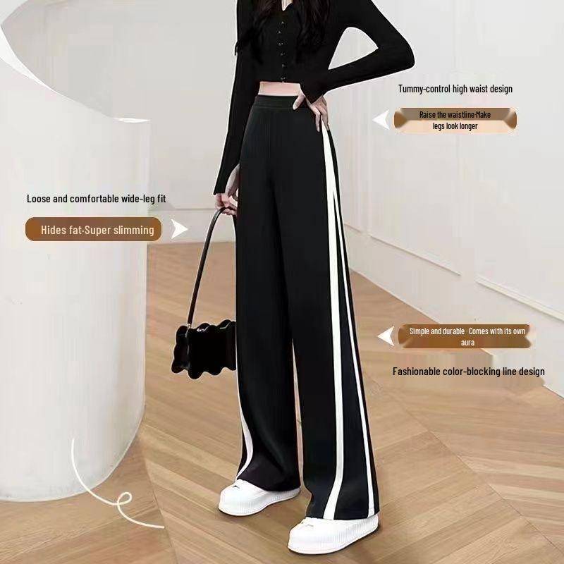 Mädchen College-Stil Sweatshirt & Weitbein-Hosen Set - Herbst 2024 Mode für Junior & High School S von Joom DACH