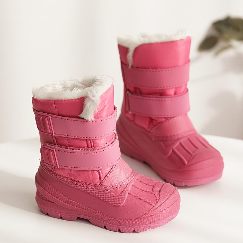 Mädchen Einhorn Schneestiefel Wasserdicht Rutschfest Kaltwetter Schuhe Marke Jungen Mädchen Gummistiefel für Kinder Mode Sneaker 29(Insole18cm) rose rot von Joom DACH
