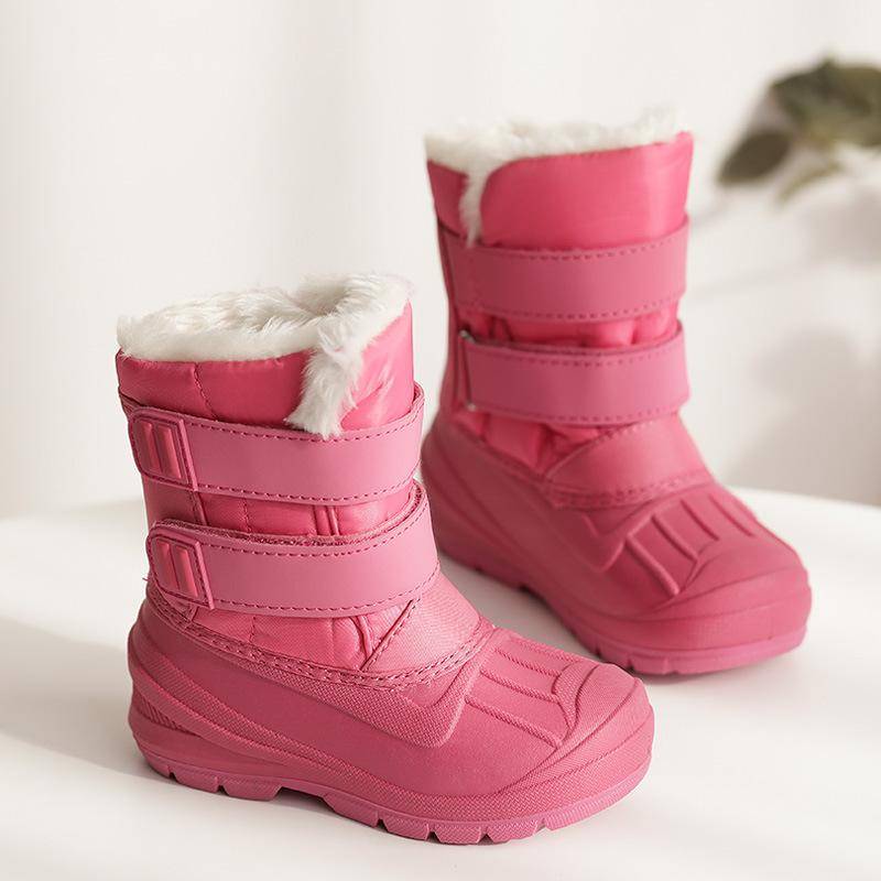 Mädchen Einhorn Schneestiefel Wasserdicht Rutschfest Kaltwetter Schuhe Marke Jungen Mädchen Gummistiefel für Kinder Mode Sneaker 29(Insole18cm) rose rot von Joom DACH