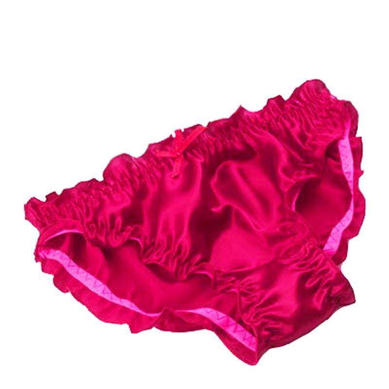 Mädchen Frauen Lolita Dessous Seide Schleife Höschen Rüschen Unterwäsche Slips Bikini L rot von Joom DACH