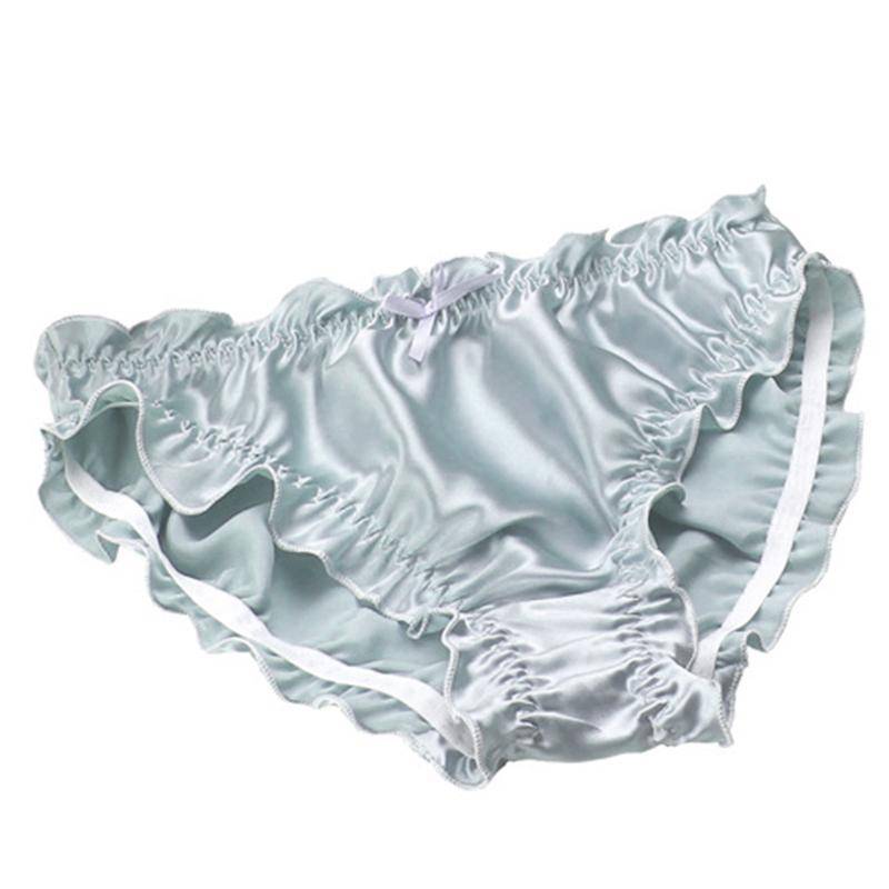 Mädchen Frauen Lolita Dessous Seide Schleife Höschen Rüschen Unterwäsche Slips Bikini L grün von Joom DACH