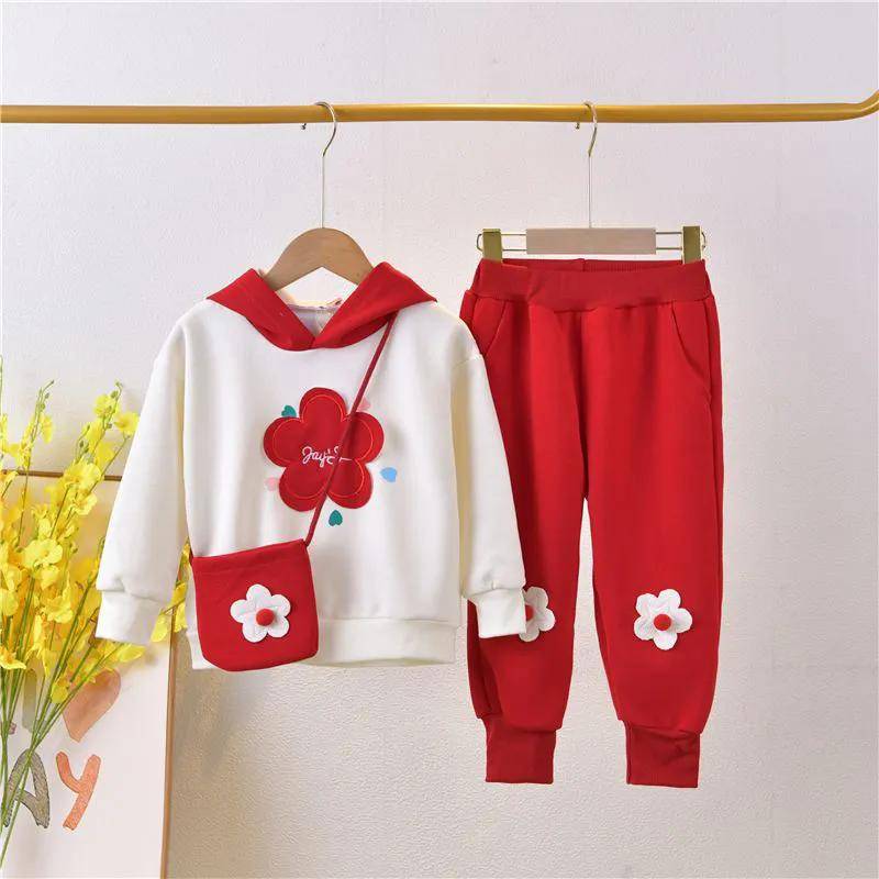 Mädchen Frühling und Herbst Anzug Sport Mode Zwei-stück kinder Mantel 130 rot von Joom DACH