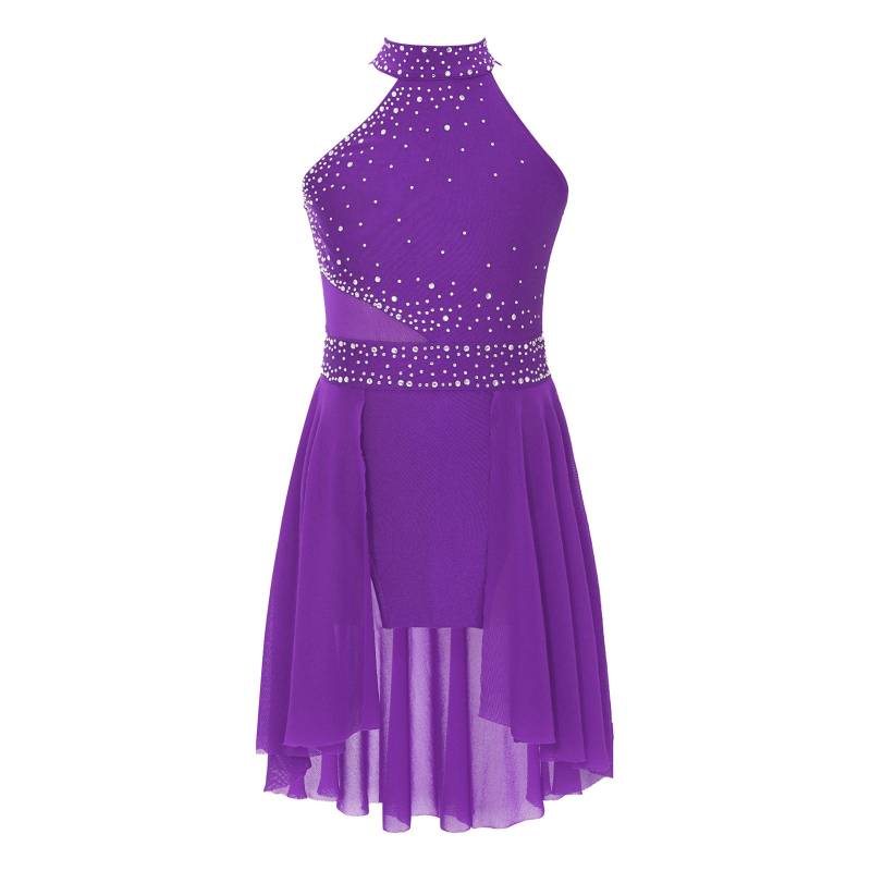Mädchen Glitzernde Strasssteine Turnanzug Kleid Asymmetrischer Saum Ärmellos Lyrischer Tanz Aufführungskostüm 13-14 Years violett Mädchen Glitzernde Strasssteine Turnanzug Kleid Asymmetrischer Saum Ärmellos Lyrischer Tanz Aufführungskostüm 13-14 Years violett von Joom DACH