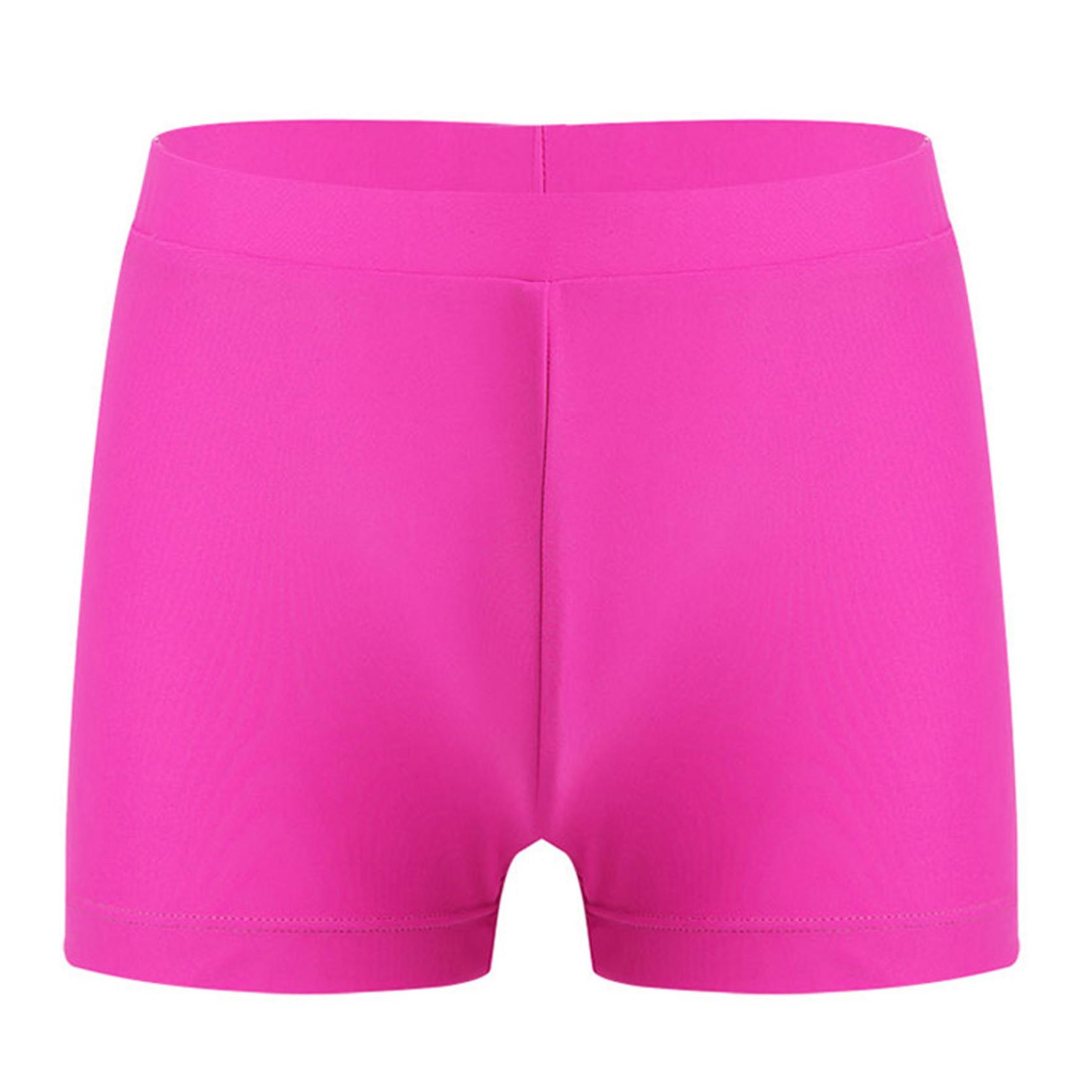 Mädchen-Gymnastik-Shorts, einfarbig, Tanz-Tumbling-Athletik-Shorts 9-10 Years heißes rosa von Joom DACH