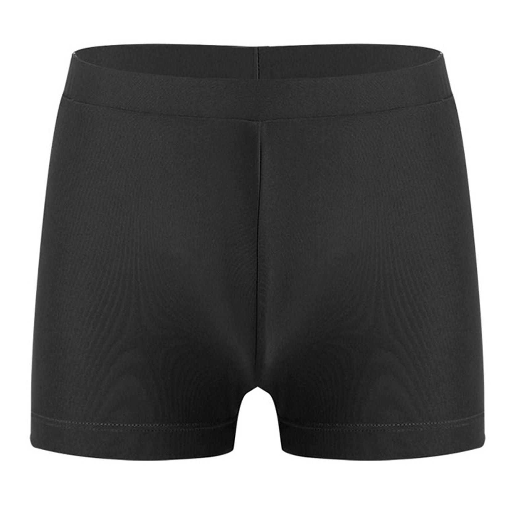 Mädchen-Gymnastik-Shorts, einfarbig, Tanz-Tumbling-Athletik-Shorts 9-10 Years schwarz von Joom DACH
