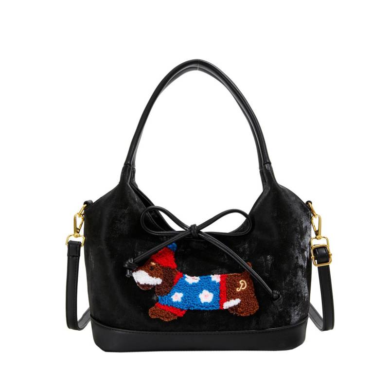 Mädchen Handtasche Umhängetasche Neue Schultertasche Große Kapazität Vielseitige Damentasche schwarz von Joom DACH