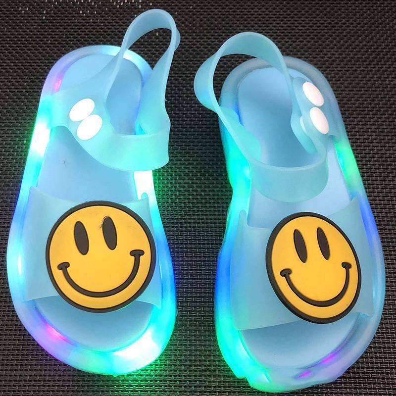 Mädchen Hausschuhe Kinder Einhorn LED Kinder Hausschuhe Baby Sandalen Kinder Schuhe für Mädchen Jungen Leuchtende Schuhe Kleinkind 24-25# von Joom DACH